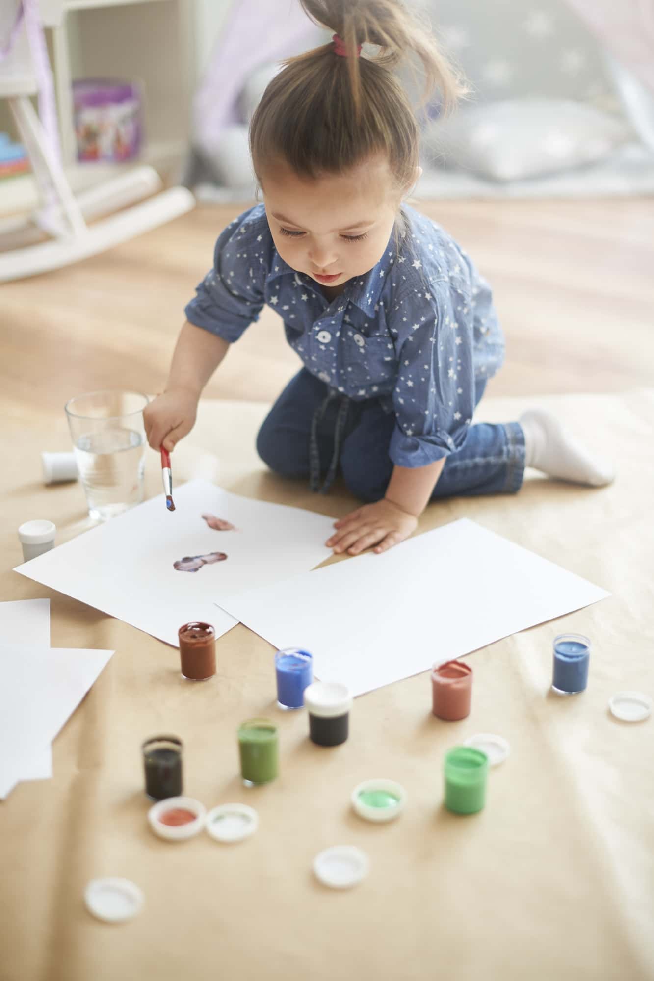 simple art for kids girl painting