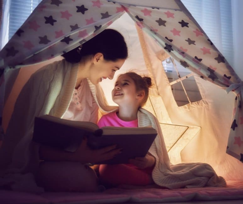 early literacy for kids cozy reading nook preschooler