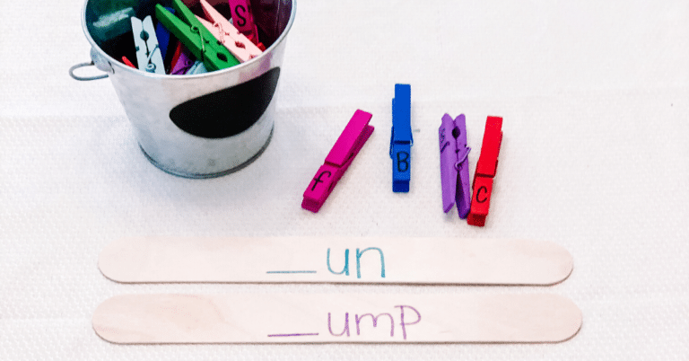 clothespin rhyming game