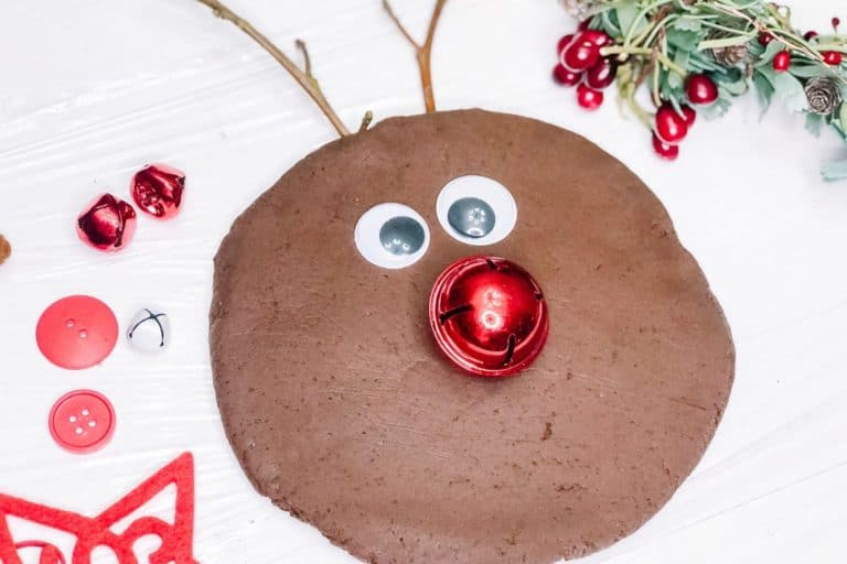 Chocolate Reindeer Playdough for kids