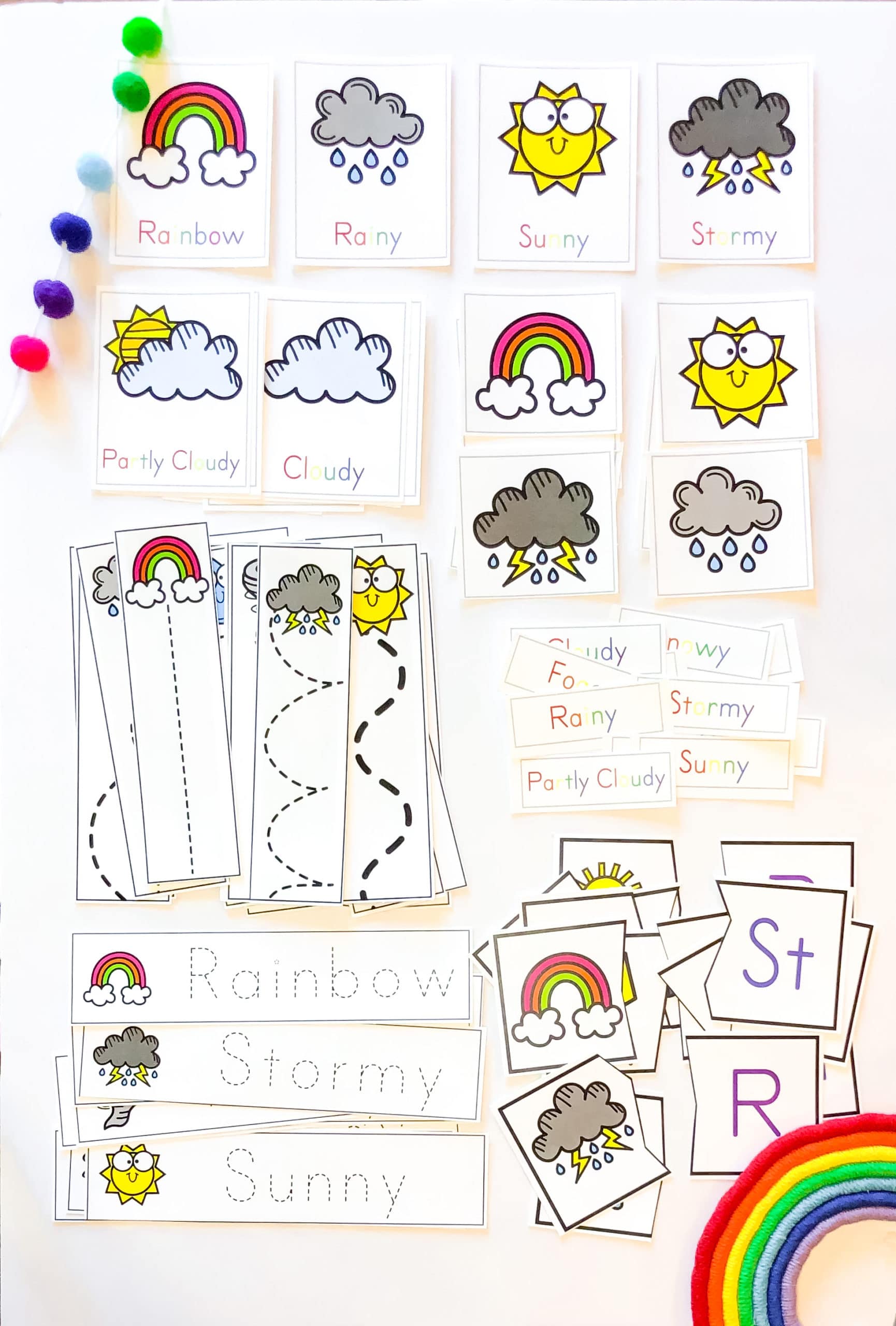 Weather bundle printables for kids