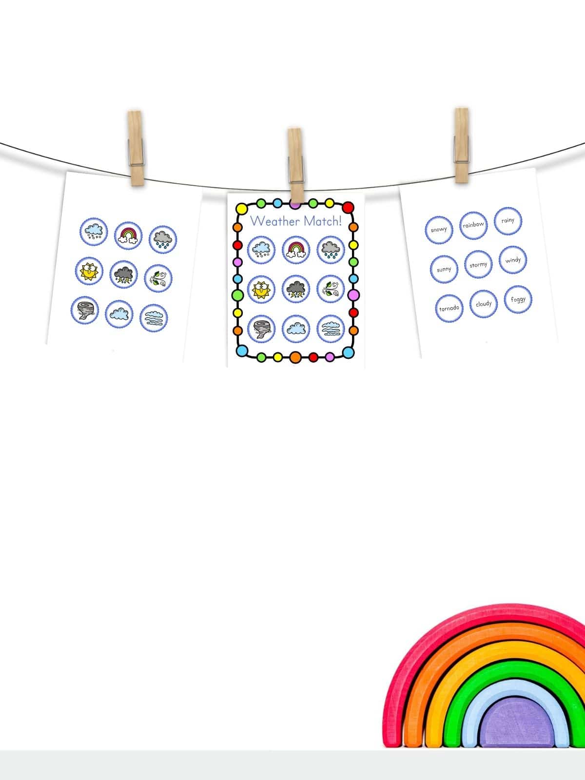 Rainbow Weather Printable for Kids