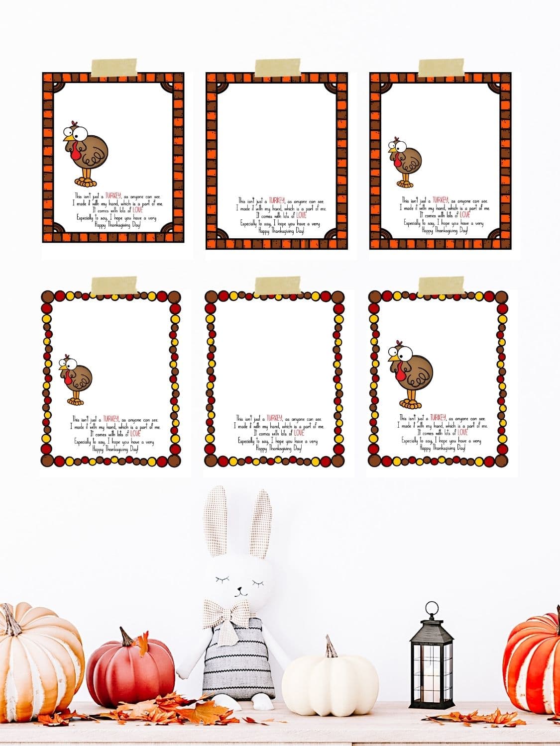 Turkey Handprint Craft Printable for Kids